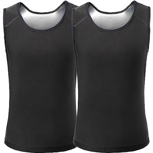 New 2023 Guys Men Chest Compression Top，Gynecomasia Tank Top，Men's Tank Top Shirt (XXL/3XL,2silvery)