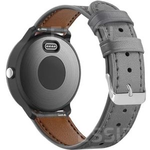 Essidi 20 22mm lederen horlogeband geschikt for Garmin Vivoactive 3 Muziek 4 armband polsband lus for voor Venu Sq 2 Forerunner 55 245 (Color : GRAY, Size : For Venu Venu Sq)