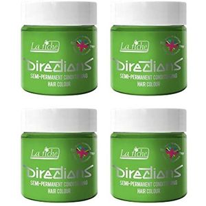 4 x La Riche Directions Semi-Permanente Haarverf, 100 ml (Spring Green)