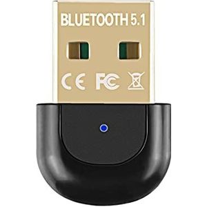 Bluetooth Adapter, POMME Bluetooth 5.1 USB Dongle Adapter, Bluetooth Adapter Auto voor Laptop, Printer, Headset, Toetsenbord Plug en Play Bluetooth Ontvanger Compatibel met Windows 7/8 / 8.1/10