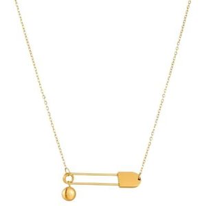 316L roestvrij staal gouden kleur paperclip bal hanger ketting voor vrouwen mode nek ketting sieraden partij cadeau