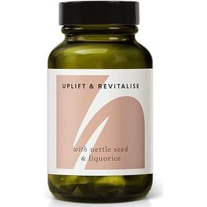 THE HERBTENDER, Uplift & Revitalise - 60 capsules in een pot, vermoeidheid mix met brandnetelzaad en zoethout
