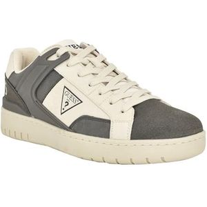 GUESS Heren Nanno Sneaker, Donkergrijs/Taupe Multi 020, 9 UK, Donkergrijs Taupe Multi 020, 43 EU