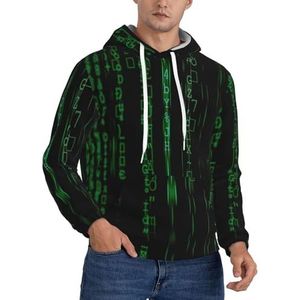 OAZCVBNN Hacker Era Print Unisex Mode Hooded Pullover Casual Wear Voor Outdoor Activiteiten En Camping, Zwart, XS