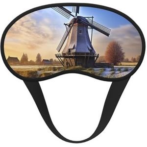 Traditionele windmolen slaapmasker zacht comfortabel oogmasker met verstelbare riem verduistering oogslaap schaduw cover voor vrouwen meisjes mannen reizen yoga dutje ploegendienst werk