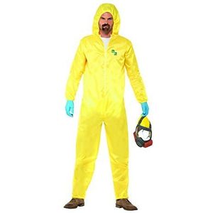 Breaking Bad Costume, Yellow, with Hazmat Suit, Latex Mask, Gloves & Goatee, (XL)