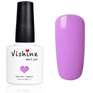 Vishine Nagellak, 10 ml, semi-permanent, soak-off, uv, led, gellak, manicure, helder paars #800