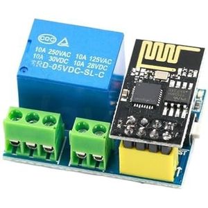 BHVHRHOM ESP8266 ESP-01S 5V WiFi Relaismodule Dingen Smart Home Afstandsbediening Schakelaar Telefoon APP ESP01 ESP-01 Draadloze WIFI Module (met ESP-01S)