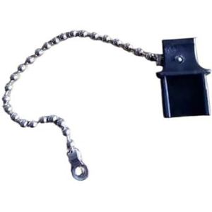 10 stuks RJ45-stofplug met roestvrijstalen anti-verliesketting met handvat RJ45-netwerkpoort Schakelaar Ethernet-computer beschermkap