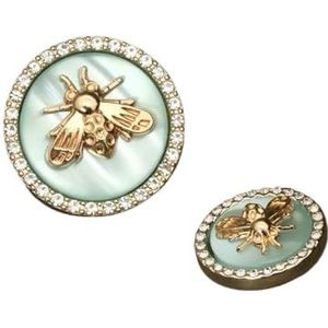 Knopen in Chinese stijl, Knopen Vintage Knopen Knop 6 Stuks Metaal Goud Decor Strass Knopen Diamant for Kleding Jas Vest Trui Naaiwerk Handwerken Accessoires Knopen(Blue,18mm)