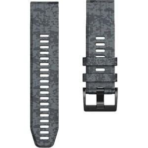 QuickFit 22 mm Horlogebandjes geschikt voor Garmin Descent G1 Solar/D2 Mach 1/Descent Mk2 MK2i, Camouflage Siliconen Armband, Accessoires (Kleur: Digitaal, Maat: Voor Fenix 6X)