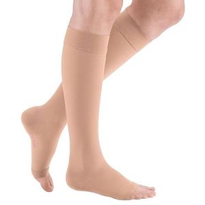 medi Mediven Plus Compressiekousen Unisex | Medische Compressiekousen CCL2 voor dames en heren | Caramel | Maat V | open kant | kort