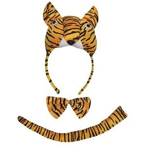 Petitebelle 3D Bowtie kostuum voor volwassenen, eenheidsmaat 3D tijger