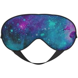 Paarse Sterren Hemel Print Comfortabele Slaap Oogmasker Mannen Vrouwen Lichtgewicht Reizen Nap Meditatie Yoga Werk