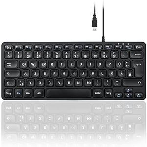 Perixx - PERIBOARD-432 - Toetsenbord - Zwart - Bekabeld met Grote Lettertoetsen