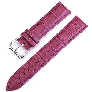 De kijkbands van mannen Bekijk armband riem vrouw horlogebanden lederen band horlogeband 10 24 mm veelkleurige horlogebanden (Color : Purple_16mm)