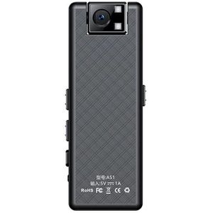 Mini-lichaamscamera, A51 Mini Body Loop Recording Action Cam Back Clip Pocket Camera Nachtzicht Video-opname for wandelen en paardrijden voor wetshandhaving, levering (Size : With 16GB TF Card, Colo