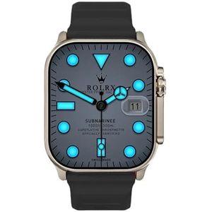 2024 Hot HK9 Ultra 2 AMOLED Smart Horloge Mannen HK8 Upgrade ChatGPT NFC Smartwatch 2 GB ROM Dynamische Eiland Kaart Ai Dial voor Android IOS PK Hello Watch 3 (zwart)