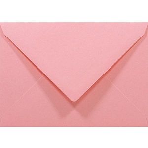 Netuno 50 stuks roze C6 enveloppen 114x162mm Rainbow 80g puntklep zonder venster voor bruiloft kerstmis wenskaarten uitnodigingen