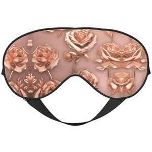Rose Gold Wallpaper Print Unisex Ultra-Soft Licht Blokkerende Oogmasker voor Optimale Comfort Slaap