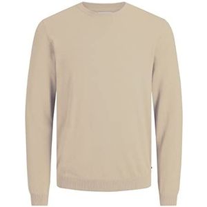 JACK & JONES Klassieke gebreide herentrui, beige (Crockery), XXL