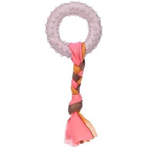 Flamingo Speelgoed Puppy TPR Bunty Ring Taupe 17 x 7,3 x 2,1 cm