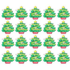 Amosfun 25 stuks led-lichtjes, kerstbomen, broches, emaille pinnen, badges, kerstfeest, cadeaus, voor kinderen en volwassenen