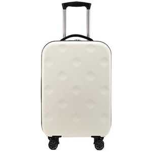 Koffer Modern Uitbreidbare Bagage Opvouwbare Koffers Met Universele Wielen Douane Cijferslot Handbagage (Color : White, Size : 24in)
