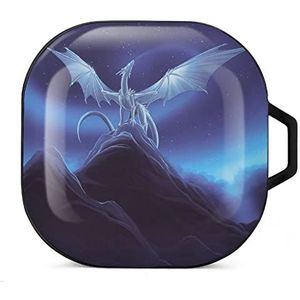 Flying Dragon Oordopjes Hoesje Compatibel met Samsung Hard Shell Beschermhoes Zwart-Stijl