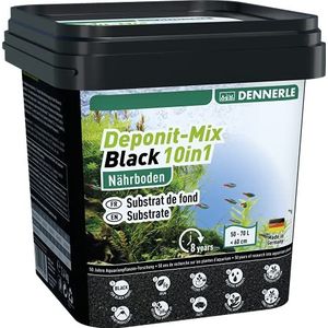 Dennerle Deponit-Mix Black 10in1-2,4 kg multi-mineraal voedingssubstraat voor aquaria van 50-70 liter