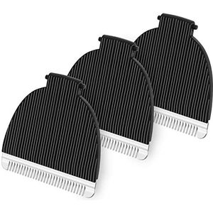 3 stuks vervangende messen compatibel met Meridian Trimmer, hygiënische keramische vervangende messen compatibel met Meridian Body Trimmer (Onyx & Sage), zwart