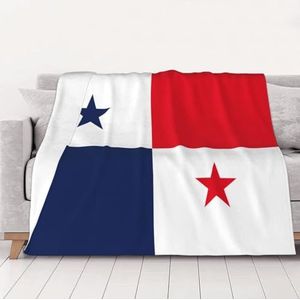 OKFSTY Wasbare, dubbelzijdige dikke vlag van Panama-deken, warme pluche dekens voor bank, bank, bed, 152 x 203 cm