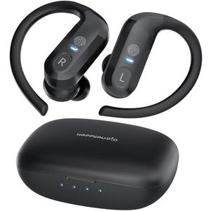 Bluetooth hoofdtelefoon 5.0 TWS draadloze met oorhaak met geïntegreerde microfoon, geluidsreductie, eenvoudige en dubbele IPX7 water en zweetbestendig volledig compatibel met 56 uur speeltijd