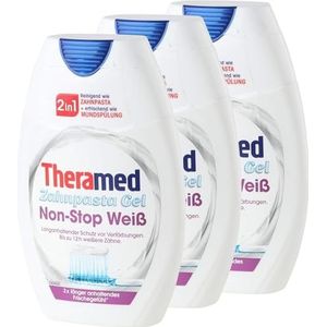 3x Theramed Non-Stop White Antibacteriële bescherming 2-in-1 tandcrème mondspoeling
