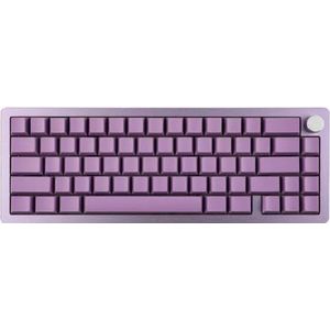 QPSJXN Tide65 65 procent draadloze Bluetooth 2,4 GHz USB-C hot-swapping mechanisch gaming-toetsenbord compatibel met Windows (Purple Side Printed)