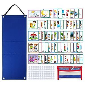 Visuele kalender – tabel van dagelijkse routines, visuele kalender voor kinderen met 70 kaarten, planningborden voor gedrag van huishoudelijk werk, beloning