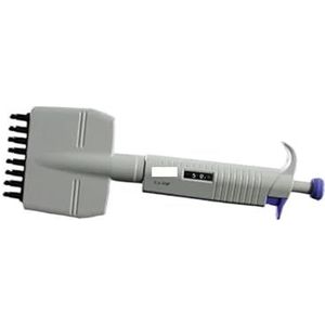 Elektronische Labpipet Volledig gesteriliseerde handmatige achtkanaals verstelbare pipet onafhankelijke zuigereenheid for elk mondstuk(50-300ul)