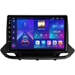 Dubbele DIN Android 14 autoradio voor Chevrolet Menlo 2020-2022 9 Duim QLED Touch screen-met Draadloze Carplay Android Auto GPS navigatie 4G WiFi Stuurwielbediening achteruitrijcamera(P4 4G+WIFI 8Core
