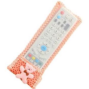 TV Afstandsbediening Case Airconditioner Controllers Gevallen Kleine Beer Ontwerp Kant Materiaal Stofdicht Cover roze S (18.5x8 cm)
