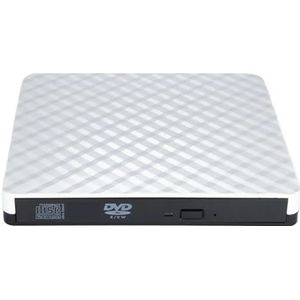 Externe USB3.0 DVD RW CD-schrijver Slanke Optische Drive Brander Lezer Speler Ladetype Draagbaar For Pc-laptop Heldere Beeldkwaliteit Stabiele Audio(White)