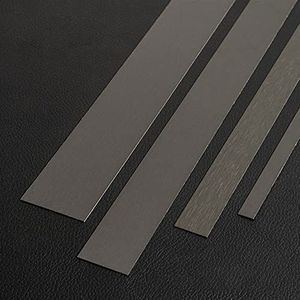 Molding Trim Gemetalliseerde Afwerking Kit Strip, 10 m gemetalliseerde lijst- en wandversiering Zelfklevende spiegelachtige afgewerkte muurrandstrip, flexibele ultradunne decoratieve rand(Black Brushe