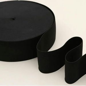 Zwart witte gehaakte ezelband voor eenvoudig gebreide elastische naaikledingaccessoires elastische band-zwart-20mm-5M
