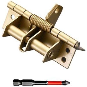 Deurveerscharnier, Veerbelaste deurscharnieren met schroeven, veelkleurig(1pc golden)