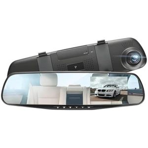 Dash Cam Auto Dash Cam Full HD 1080P Auto DVR-camera Auto 4,3 Inch Digitale Achteruitkijkspiegel Autorijden Videorecorder Dubbele Lens Videorecorder Dashcam