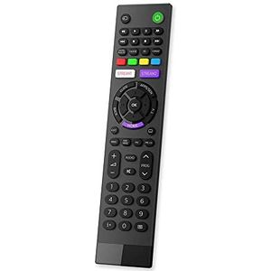 Philips SRP4020/10 vervangende afstandsbediening, vervanging voor Sony-tv-afstandsbediening, volledige compatibiliteit met Sony- en Philips TV, smart-tv, lcd, led, plasma, ect, zwart, gereviseerd