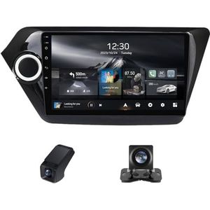 Autoradio 2 Din Bluetooth met Carplay en Android Auto,geldt voor Kia RIO 3 4 2011-2020 9 inch met touchscreen stereo auto ondersteunt GPS stuurbediening Achteruitrijcamera(NF-3)