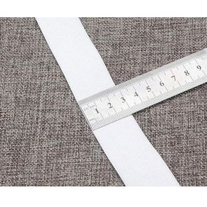 10-180M elastische band breedte 0,3-4,0 cm veelkleurig plat latex elastisch lint DIY naaien kledingstuk badpak broek rubberen rand-wit 3,0 cm-10 m