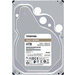 Toshiba - N300 NAS - Vaste Schijf - 4 TB - Intern - 3,5 - SATA 6Gb/s