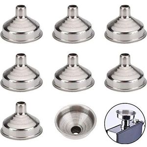 Heupfles trechter 8 mm 8 stuks voor wijnpot waterflessen vuller roestvrij staal