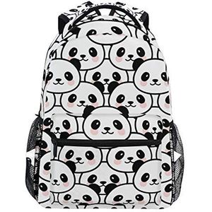My Daily School Rugzakken Leuke Verlegen Panda Laptop Tas Vrouwen Casual Daypack Jongens Meisjes Boekentas, Meerkleurig, 11.4 x 5.5 x 16 inches